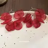 Xu Mo Yaozi, Mesmo Estilo de Zhao Lusi, Brincos com Pingente Flor de Cristal no Tecido, Brincos Doces, Brincos de Design Exclusivo