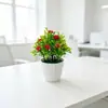 Venda Quente Transfronteiriça 10 Peças Pote de Planta Artificial Violeta para Bolo Planta Artificial Criativa Decoração de Mesa para Casa Plástico Pequeno Bonsai