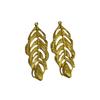 Colgante de hoja de pluma DIY, colgante de embrión de cobre fundido, latón y cobre, pendientes para ropa, pendientes, joyería DIY