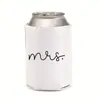 Portavasos de Neopreno Blanco y Negro Popular Transfronterizo Mr&Mrs El Más Vendido en Amazon para Fiesta de Boda Portavasos para Lata