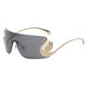 Gafas de Sol de Una Pieza Sin Marco Cortadas al Borde Nueva Tendencia de Moda Transfronteriza Estilo Callejero Y2K Gafas de Sol Adelgazantes con Protección UV