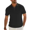 Camisa polo de verano para hombre con textura de rayas verticales, sitio web independiente transfronterizo, comercio exterior, transpirable, holgada, secado rápido, casual, manga corta