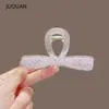 Cuadros de Otoño Nuevo Clip Acrílico Corazón Lindo Dulce Pinza Tiburón Parte Posterior de la Cabeza Pinza para el Cabello Pinza Estilo Pastoral