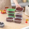 Caja de arroz integral desechable, lonchera, grado alimenticio, apta para microondas, conservación de frutas, plástico, para uso doméstico