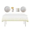 Suministros para Fiesta de Estampado en Caliente de Amazon Vajilla Blanco y Negro Rosa Azul Transfronterizo Desechable Plato de Cena Plato de Papel Servilleta de Papel Mantel Decoración