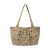 Bolso tote de estilo coreano, relajado y moderno, perfecto para estudiantes, uso casual y diario; un bolso de hombro retro de gran capacidad
