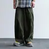Calça Cargo Casual Versátil Solta Tendência Retro Japonesa Nova Unissex Reta Perna Larga Longa