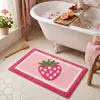 Tapete de Chão Absorvente de Água Antiderrapante de Pelúcia Flocked Transfronteiriço Tapete Tuftado de Banheiro Tapete para Pés de Banheiro Tapete de Entrada
