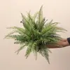 Helecho persa, helecho de hoja persa, plantas verdes artificiales para jardines, estanques, rocallas y proyectos de paisajismo en miniatura