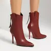 Botas estilo Martin de salto alto, com sola macia e zíper traseiro, tamanhos 35-41, botas femininas de corte baixo para exportação transfronteiriça europeia e americana, bico fino, antiderrapante de borracha