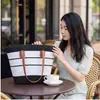 Bolsa de Palha Tecida de Verão para Mulheres, Bolsa de Palha Grande Capacidade, Bolsa de Mão Casual da Moda
