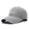 Gorra de béisbol de algodón lavado con letras bordadas sencillas para mujer, estilo urbano, combina con todo, gorra de ala ancha pequeña, moda masculina