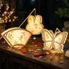 Linternas del Festival de Medio Otoño para Niños, Kit de Materiales Hechos a Mano DIY de Conejo, Linterna Decorativa Portátil Iluminada de Estilo Antiguo