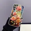 Aplicable a Funda para Teléfono Samsung S25 Ultra A57 Cubierta Protectora S24 Rosa Flor Rosa TPU Suave S26 PLUS Flores