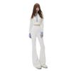 Laranja Jovem# Cor Sólida Simples Sensação de Alto Padrão Forrado com Lã Micro-elasticidade Calça Casual Feminina Stretch Slim-fit Emagrecimento Casual Tendência Calça Lop