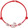 2026 Ano do Cavalo do Zodíaco Fio Vermelho 999 Pulseira de Estilo Chinês Novo Tendência Nacional para Mulheres, Presente de Luxo Leve de Nicho