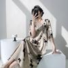 Novo Pijama Feminino de Algodão e Seda Manga Curta Verão Longo Pijama de Alta Qualidade Primavera e Outono Tamanho Plus Size Grande Roupa de Casa