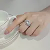 Anillo para Mujer Blanco con Circonita Blanca Diseño Calado de Moda Anillo Boda Compromiso Amazon Nuevo R016