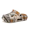 Zuecos de verano para hombre para exteriores con una sensación cómoda y acolchada, suela gruesa, punta cerrada, pantuflas de doble uso, sandalias casuales para conducir para hombre, calzado de moda para hombre