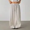 Pantalones Casuales de Pierna Recta para Mujer, Estilo Transfronterizo Europeo y Americano 2025, Cintura Elástica con Cordón, Perezosos, Versátiles, de Rayas Anchas