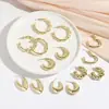 Pendientes de Lujo Ligero de Alta Gama de Venta Caliente Transfronterizos, Moda Brillante Simple, Nicho para Viajeros, Pendientes Versátiles de Otoño e Invierno