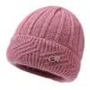 Chapéu de Lã Quente de Inverno com Pelo de Visão para Mulheres de Meia-Idade e Idosas, à Prova de Vento, Forrado com Fleece, Proteção para Orelhas, Chapéu de Tricô Pulôver de Vovó