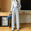 Pantalones Anchos para Mujer de Talla Grande, Delgados, para Primavera y Otoño 2026, Corte Holgado, Pierna Recta, Adelgazantes, Alargan las Piernas, con Cordón, Casual