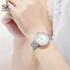 Relógio Shengke SK Feminino malha quartzo relógio feminino moda criativo K0126
