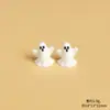 Serie de Demonios Fantasma Blanco de Halloween Transfronterizo Llavero DIY Adorno de Escritorio Accesorios de Decoración para el Tablero del Coche