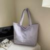 Bolsa de Gran Capacidad para Mujer Otoño e Invierno Versátil 2025 Nueva Simple de Lona para Hombro de Compras Bolsa Tote para Estudiante