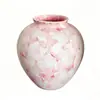 Florero de Cerámica, Adorno para Arreglo Floral, Florero de Cerámica Estilo Crema de Nicho de Alta Gama, Adorno de Florero de Cerámica Creativo Pintado a Mano