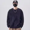 Sudadera para Hombre Transfronteriza Suéter para Hombre Sudadera con Cuello Redondo Estampado de Letras de Acero 3D Nueva Sudadera para Hombre
