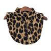 Adornado Nuevo Estampado Leopardo Tigre Europeo y Americano Ropa Agresiva Moderna Otoño Interior Multifuncional Cuello Falso para Hombres y Mujeres