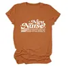 Enfermera de UCI Algunos Días Amazon Wish Sitio Independiente Camiseta Casual Simple de Manga Corta con Cuello Redondo para Mujer