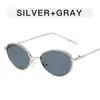 Gafas de sol retro de montura pequeña para mujer, moda de Instagram, lujo ligero, gafas ovaladas versátiles, tendencia europea y americana, gafas metálicas personalizadas