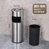 Papelera de acero inoxidable para vestíbulos de hoteles, uso en exteriores, estilo Hong Kong, tamaño grande, adecuada para lugares públicos y centros comerciales, con un cubo interior para clasificar cenizas
