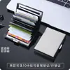 Portatarjetas Antirrobo de Metal Bolsa de Almacenamiento de Identificación para Hombres y Mujeres Caja de Tarjetas Antidegaussing de Acero Inoxidable Portatarjetas Bancarias