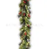 Nueva Vid Roja de Frutas Navideñas Transfronteriza 180 cm / 2,7 m Vid de Decoración Roja Navideña Encriptada Vid para Puerta