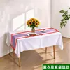 Mantel rectangular desechable de PEVA, mantel extra grueso, desechable, impermeable, a prueba de aceite, antiquemaduras, mantel de plástico para fiesta de cumpleaños