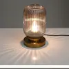 Lámpara de Mesa LED Minimalista Moderna Lámpara de Mesita de Noche para Niña Decoración de Estudio Luz Nocturna de Vidrio Luz Ambiental para Dormitorio