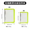Libro de hojas sueltas de seis agujeros de color estilo ins japonés y coreano para perseguir estrellas a5a6 borde con cremallera transparente libreta de mano de 6 agujeros papelería de moda