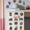 50 Adesivos Musicais Neon, Adesivos Decorativos Coloridos Graffiti DIY para Celulares, Laptops, Malas, Garrafas de Água