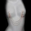 Corrente de Franjas Exagerada Personalidade Europeia e Americana Corrente de Leite Interesse Feminino Tentação Boate Corrente de Peito Pequena Grátis Peito Sexy Corrente de Mamilo