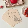 Nuevas Postales Navideñas de Regalo, Tarjetas de Felicitación Retro, Tarjetas de Regalo de Agradecimiento con Árbol de Navidad, Flores, Decoración de Atmósfera Navideña para Hornear