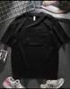 Camiseta Masculina Tendência Verão Nova Estilo Americano Letra 3D Solta Versátil Básica Manga Curta com Design em Relevo