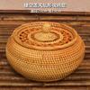 Cesta de Armazenamento de Rattan Estilo Japonês para Organizar Itens Diversos no Banheiro e Quarto, Caixa de Armazenamento para Casa