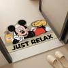 Alfombra de baño antideslizante de dibujos animados Mickey, alfombra absorbente de barro de diatomeas, felpudo de baño, inodoro, baño, alfombra de piso impermeable