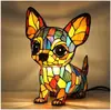 Luminária de Gato Transfronteiriça-Luminária Dachshund-Luminária Bigfoot Estátua de Resina Ornamento com Luz LED