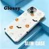 Fondo Blanco Simple Lindo Fantasma Calabaza Murciélago Halloween Dibujo Animado Funda para Teléfono Iphone18Pm Funda de Película Al Por Mayor