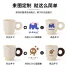 Taza de Cerámica, Taza de Café, Taza Linda y Atractiva, Regalo Pequeño, Asa Redonda de Pétalo, Vaso de Agua Souvenir, Personalización de Regalos